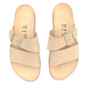 NWOT Birkenstock Women's Tan Papillio By Almina Platform Wedges Sandal, Size 7.5